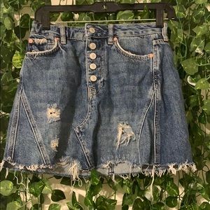 Distressed skirt